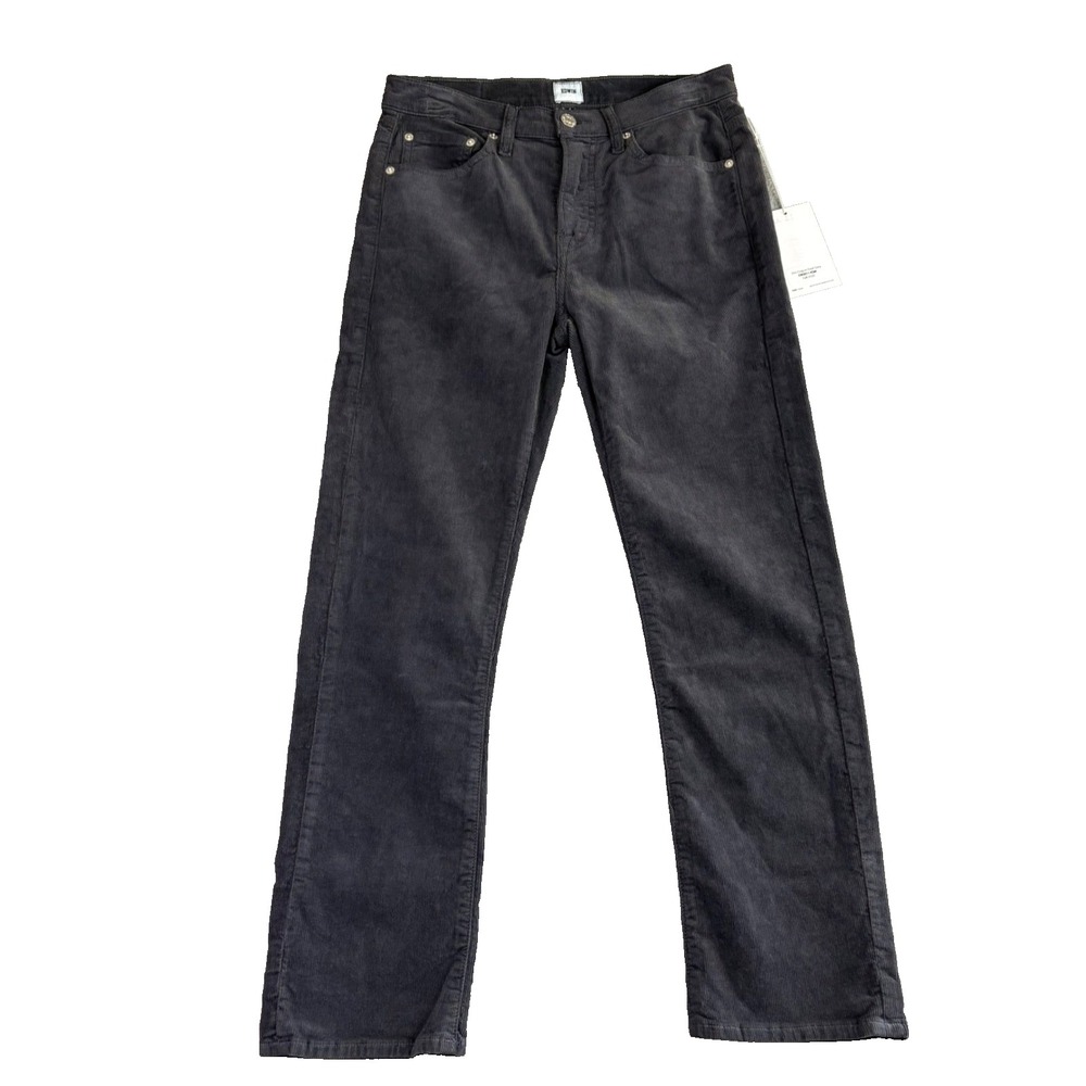 EDWIN Elin Crop‎ Corduroy Pants Dark Gray Womens 26 Casual Antrhopologie NWT